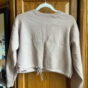 Mauve cropped crewneck